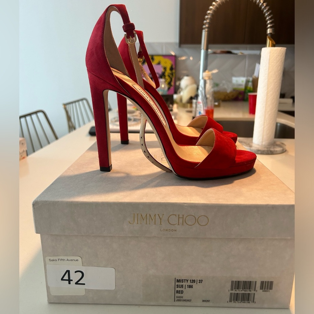 Jimmy Choo Red high heel sandals 37